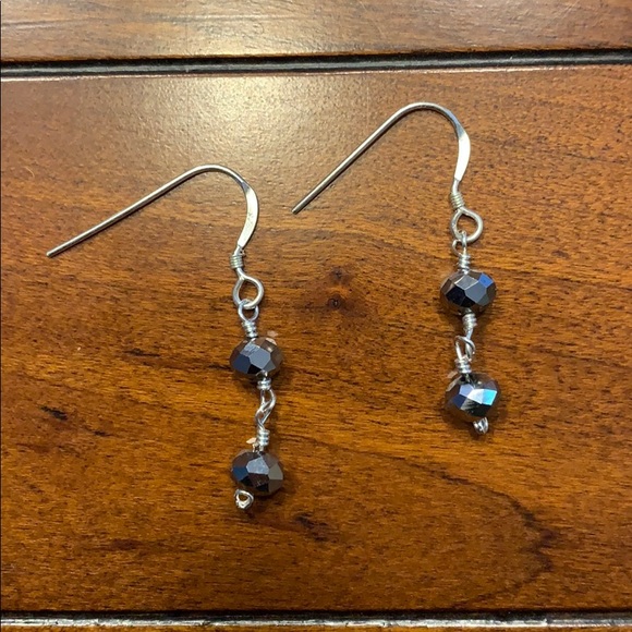 Handmade sterling silver wrapped crystal set - Picture 5 of 7